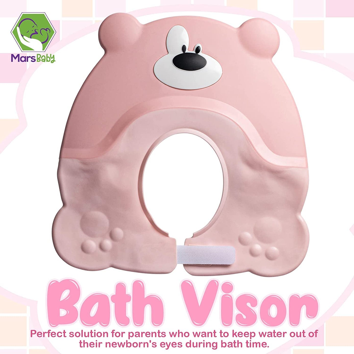 Mars Baby Shampoo Bath Visor - Bath Shower Cap Keeps Water Out of Babies Eyes During Bath Time - Adjustable Baby Shampoo Cap - Toddlers, Babies, Children